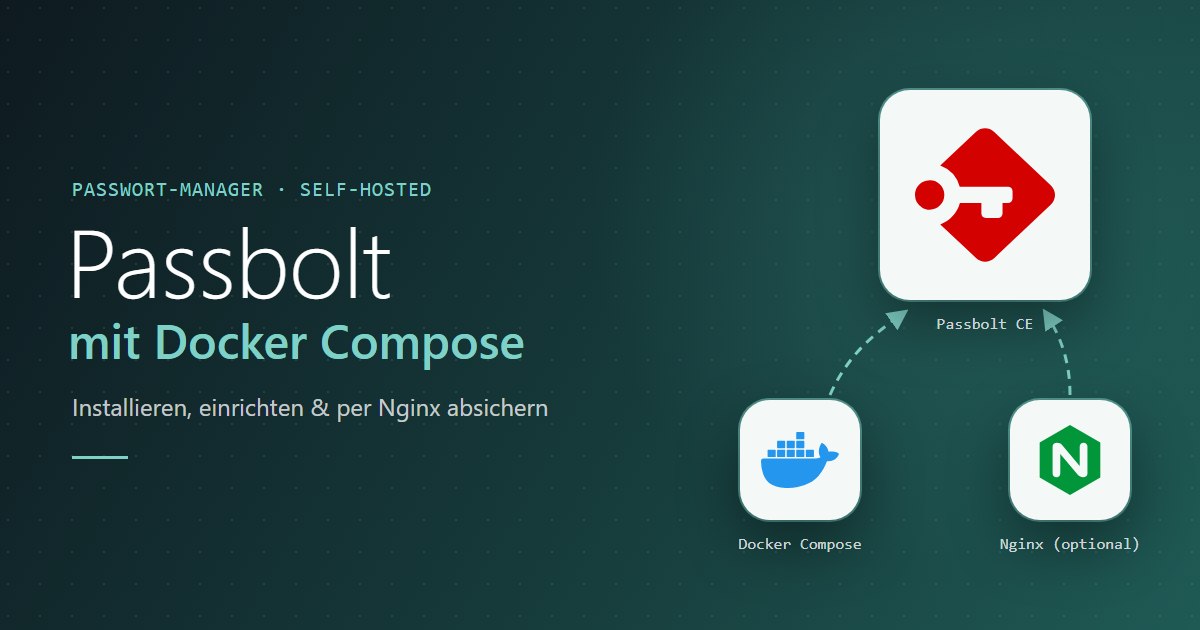 Passbolt mit Docker Compose installieren und per Nginx absichern